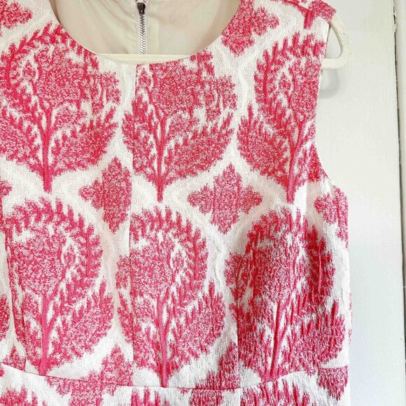 Diane Von Furstenburg Carpreena Mini Coral Floral Stamp tulip dress size 8 - Picture 4 of 6